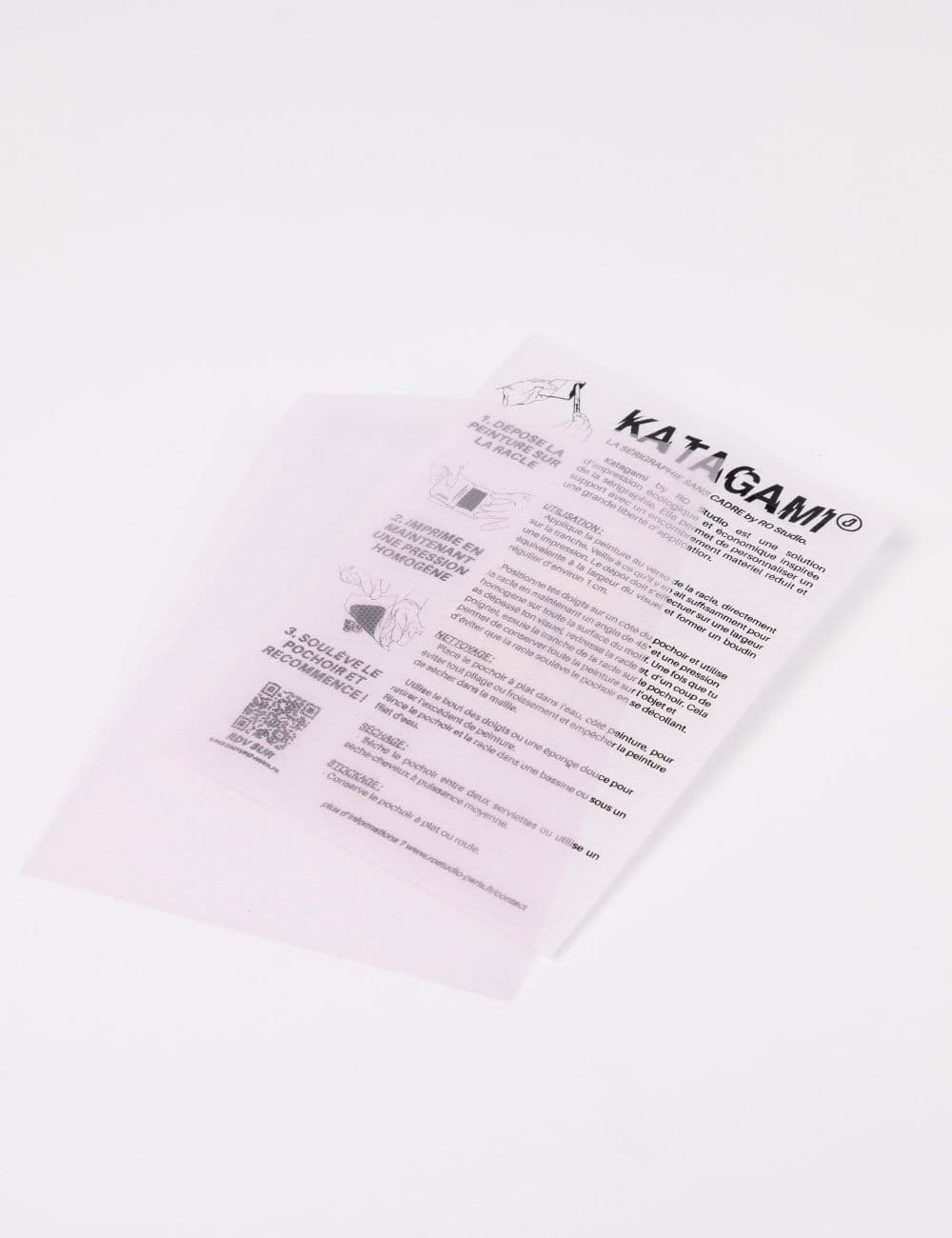 Pochoir de sérigraphie Katagami format A8 personnalisé